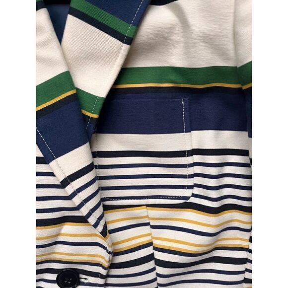 Tommy Hilfiger Preppy Americana Double Breasted Long Sleeve Striped Blazer - Picture 7 of 16
